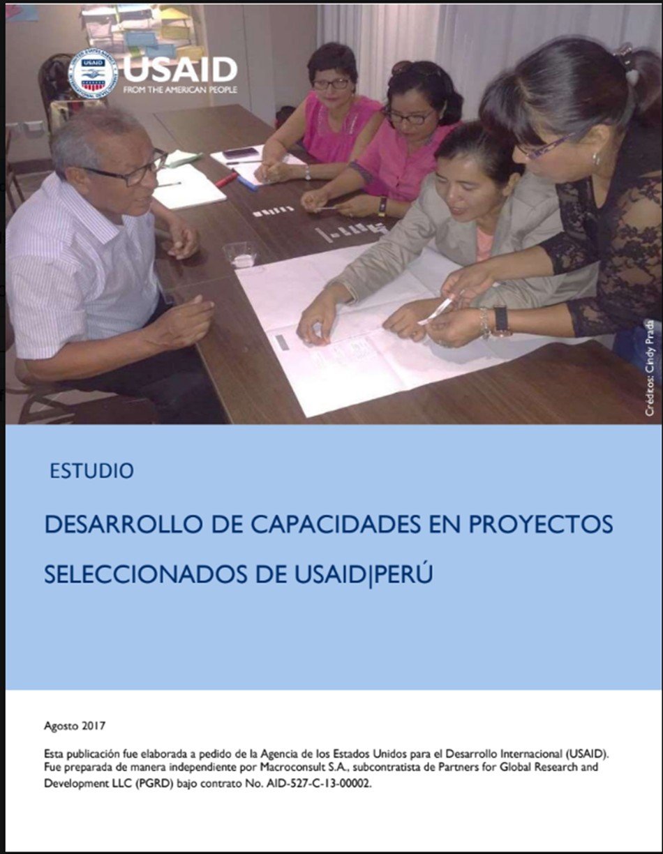 Experiencias de desarrollo de capacidades en proyectos de USAID/Perú